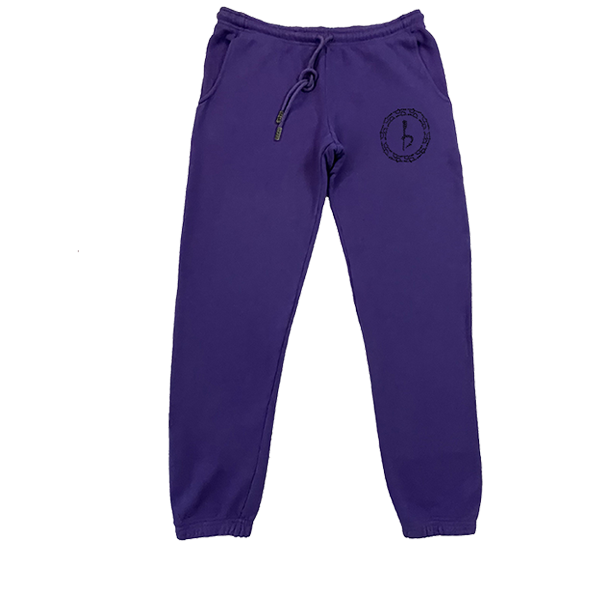 Emblem Sweatpants - Purple/Black