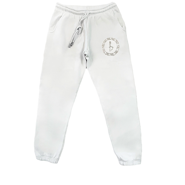 Emblem Sweatpants - White/Chrome