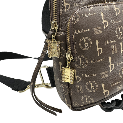 BB Pattern Sling Bag - Brown