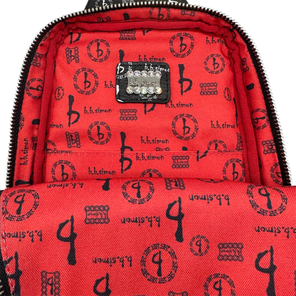 BB Pattern Sling Bag - Black