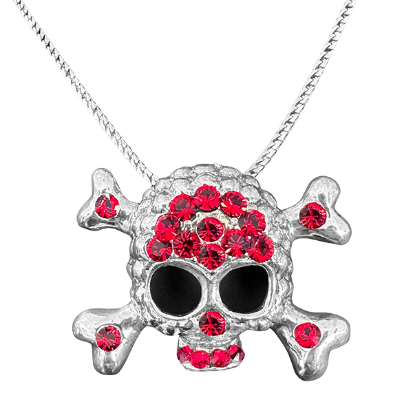 Skull n Bones Necklace – Red
