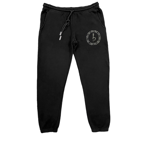 Emblem Sweatpants - Black/Clear