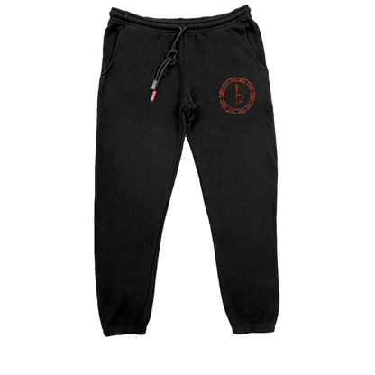 Emblem Sweatpants - Black/Red