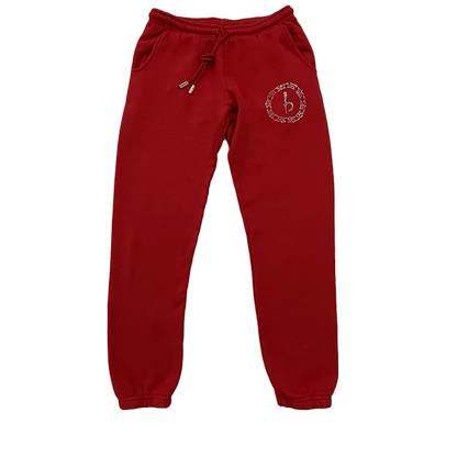 Emblem Sweatpants - Red/Chrome