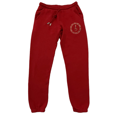 Emblem Sweatpants - Red/Clear