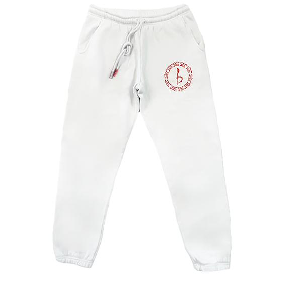 Emblem Sweatpants - White/Red