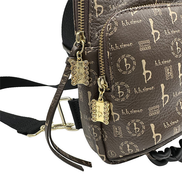 BB Pattern Sling Bag - Brown