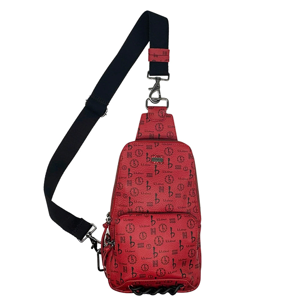 BB Pattern Sling Bag - Red