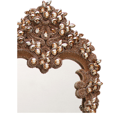 M-201-GOLD BB Simon Ornate Jeweled Swarovski Mirror