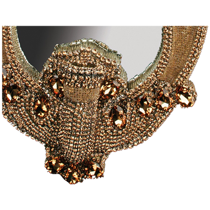 M-205 BB Simon Jeweled Gold Decorative Mirror