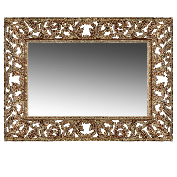 M-506-GOLD BB Simon Gold Rectangle Wall Mirror