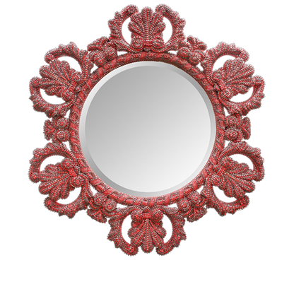 M-516 BB Simon Red Crystal Framed Mirror